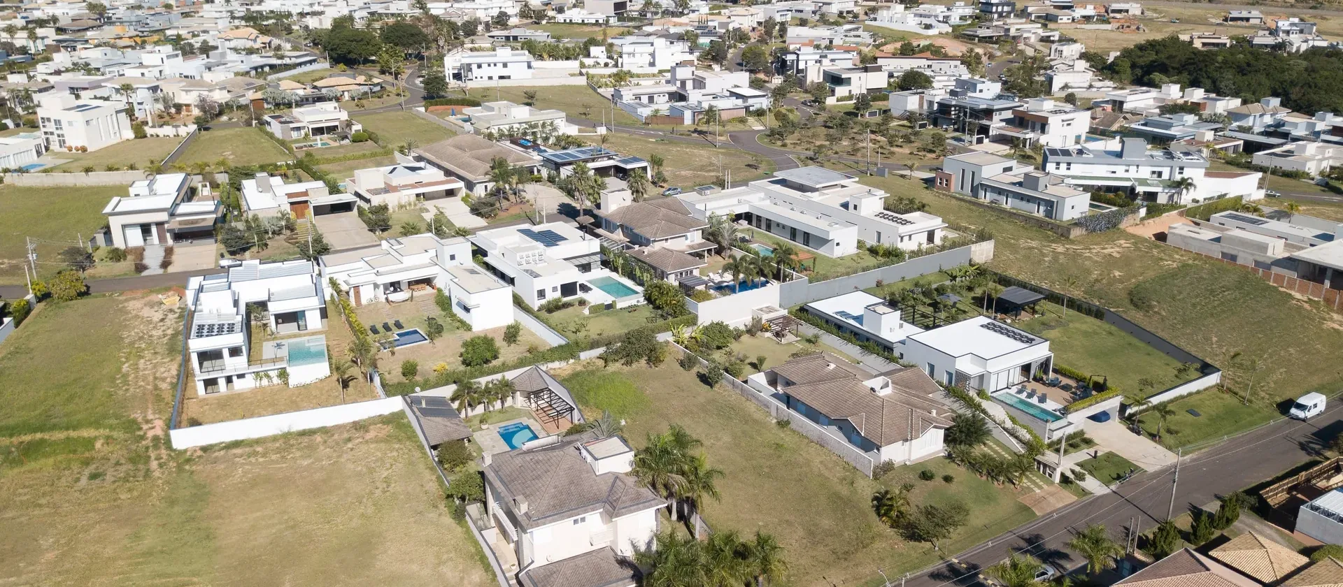Vista aérea do condomínio Parque Ytu Xapada